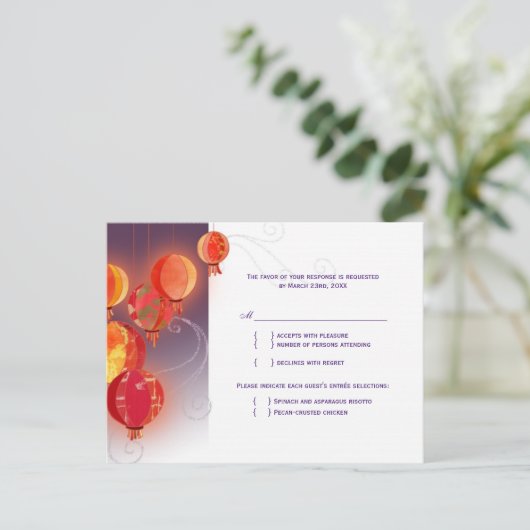 RSVP RSVP UITNODIGING BRIEFKAART (Staand voorkant)