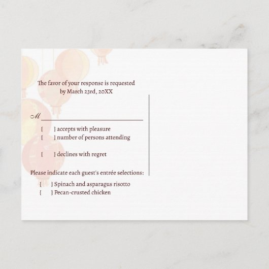 RSVP RSVP UITNODIGING BRIEFKAART (Achterkant)