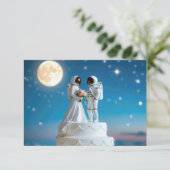 RSVP Ruimtevaarders Op een Trouwtaart (Staand voorkant)