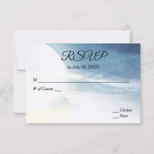 RSVP Ruimtevaarders Op een Trouwtaart (Achterkant)