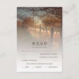 RSVP Rustic Autumn Boerderij Land Fall Wedding RSV Kaartje