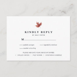 RSVP Rustic Autumn Wedding | WATERVERF HERFST Informatiekaartje