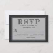 RSVP Rustic Black Burlap Wedding Reply (Voorkant)