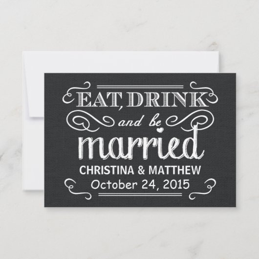 RSVP Rustic Black Burlap Wedding Reply (Achterkant)