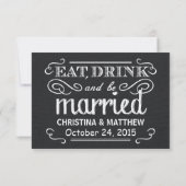 RSVP Rustic Black Burlap Wedding Reply Kaartje (Achterkant)