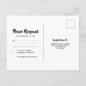 RSVP Rustic Chic Corporate Kerstparty Uitnodiging Briefkaart (Achterkant)
