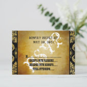 RSVP Rustic Country Wedding Kaartje (Staand voorkant)