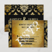 RSVP Rustic Country Wedding Kaartje (Voorkant / Achterkant)