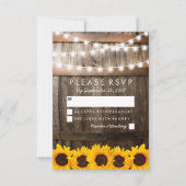 RSVP Rustic Country Wedding | Zonnebloemverlichtin (Voorkant)