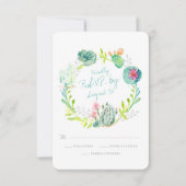 RSVP Rustic Desert Cactus Flower Wood Waterverf (Voorkant)