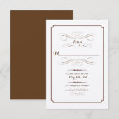 RSVP Rustic Elegant Response Kaart (Voorkant / Achterkant)