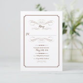 RSVP Rustic Elegant Response Kaart (Staand voorkant)