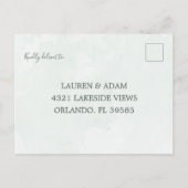 RSVP Rustic Eucalyptus Greenery Wedding Uitnodiging Briefkaart (Achterkant)