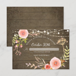 RSVP Rustic Hout Elegant Geschilderde Botanische B Kaart