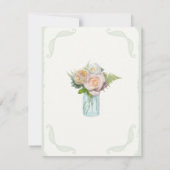 RSVP Rustic Mason Jar Rozen Script Typografie (Achterkant)