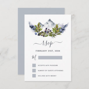 RSVP Rustic Mountains Forest Waterverf Modern Kaart