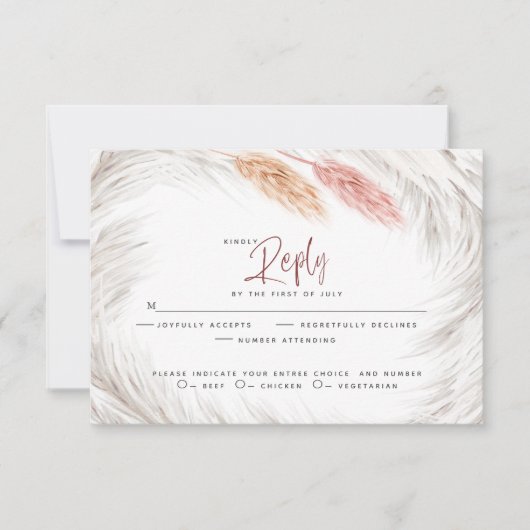 RSVP Rustic Pink Foxtail en Ivory Pampas Grass (Voorkant)