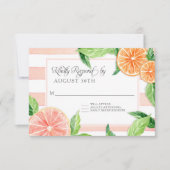 RSVP Rustic Striped Citrus Pink Grapefruit Sinaasa (Voorkant)