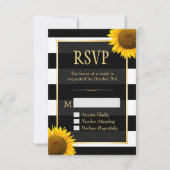 RSVP Rustic Sunflower Black White Striped (Voorkant)