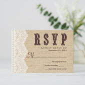 RSVP Rustic Typography Wedding Reply Kaartje (Staand voorkant)