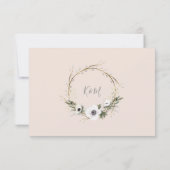 RSVP Rustic White Floral BOHO WARE Waterverf Kaartje (Achterkant)