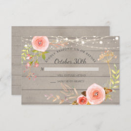 RSVP Rustic Wood Botanische Floral Kaart