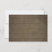 RSVP Rustic Wood Elegant gebilderde botanische flo Kaart (Achterkant)