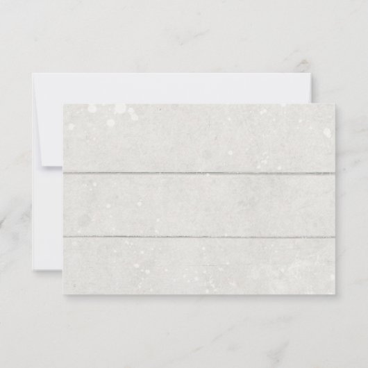 RSVP Rustieke Aquarel Bloem Wit Pompoen Houten Kaart (Achterkant)