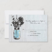 RSVP Rustieke Hanging Mason Jar Wedding (Voorkant)