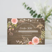 RSVP Rustieke Hout Elegante Geschilderde Botanisch Kaart (Staand voorkant)