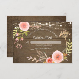 RSVP Rustieke Hout Elegante Geschilderde Botanisch Kaart