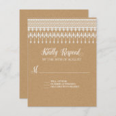 RSVP Rustieke  Kant Kraft Script Typografie (Voorkant / Achterkant)