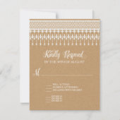 RSVP Rustieke  Kant Kraft Script Typografie (Voorkant)