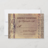 RSVP Rustisch Land  Paper Burlap Wedding (Voorkant)