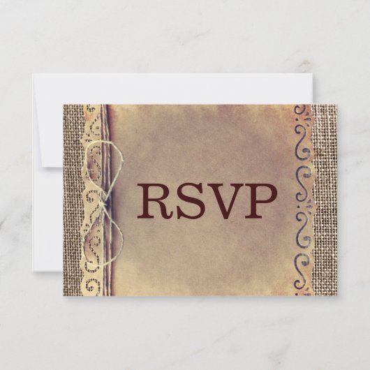 RSVP Rustisch Land  Paper Burlap Wedding (Achterkant)