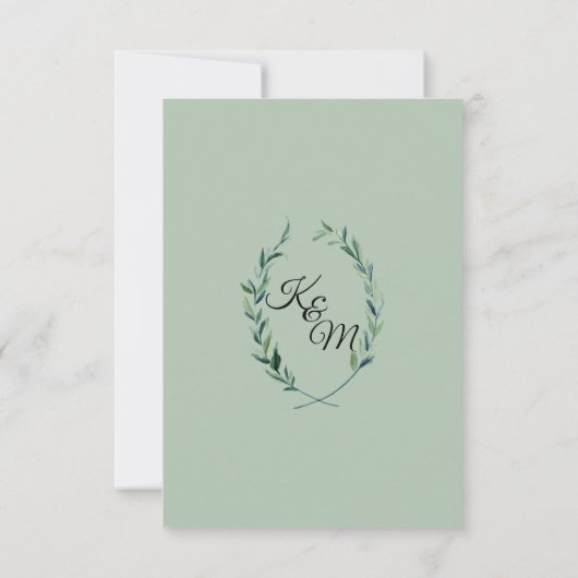 RSVP Sage Groene Laurel Krans Olijfblad Tak (Achterkant)