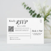 RSVP scan QR-code of kaartje met antwoord terugmai (Staand voorkant)