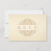 RSVP  Scrolls Moderne Wedding Reply Card (Achterkant)