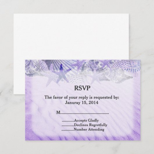 RSVP seashell1 (Voorkant / Achterkant)