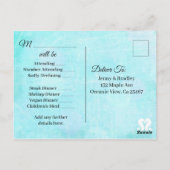 RSVP Seaside Seashell Theme Wedding Briefkaart (Achterkant)