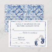 RSVP Shibori Kumo Aquarel Strand Zeepaardje Zee (Voorkant / Achterkant)