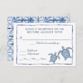 RSVP Shibori Kumo Watercolor Strand Zeeschildpadde (Voorkant / Achterkant)