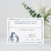 RSVP Shibori Kumo Waterverf Beach Seahorse Ocean (Staand voorkant)