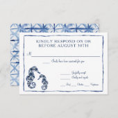 RSVP Shibori Kumo Waterverf Beach Seahorse Ocean (Voorkant / Achterkant)