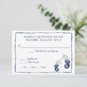 RSVP Shibori Kumo Waterverf Strand Zeepaardje Zee (Staand voorkant)