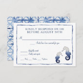 RSVP Shibori Kumo Waterverf Strand Zeepaardje Zee (Voorkant / Achterkant)