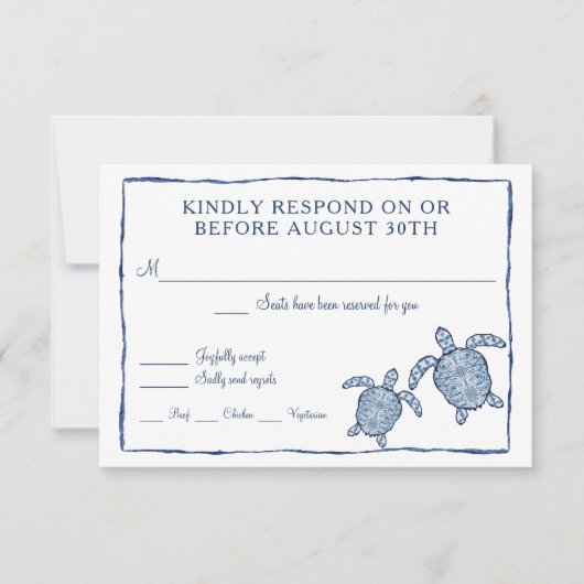 RSVP Shibori Kumo Waterverf Strand Zeeschildpadden (Voorkant)