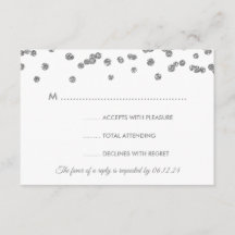 RSVP Silver Faux Glitter Confetti Blush