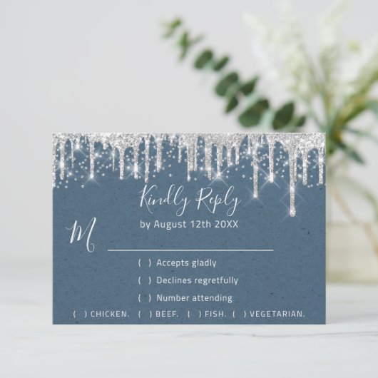 RSVP Silver Grey Drift Wedding Event Confetti (Staand voorkant)