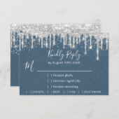RSVP Silver Grey Drift Wedding Event Confetti (Voorkant / Achterkant)